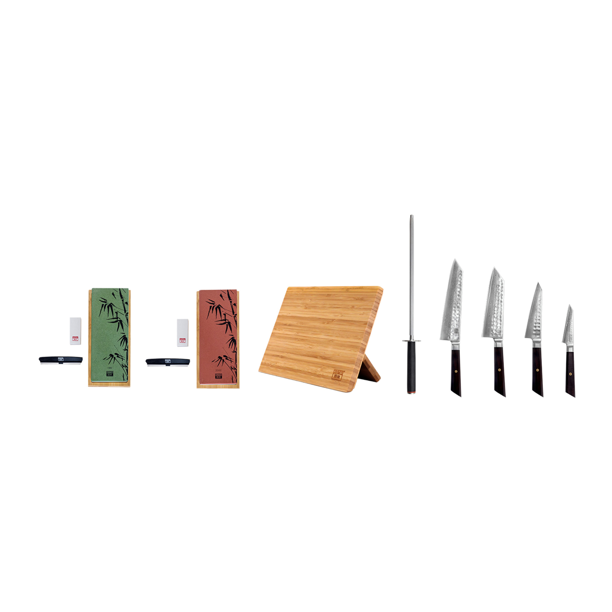 Set completo di coltelli (8 pezzi) - Collezione Bunka Damasco