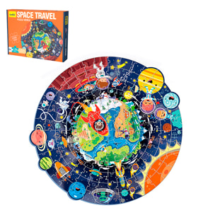 Puzle de cartón con 128 piezas. Diseño del Espacio.