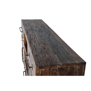 Aparador de Madera Recuperada de Traviesa de Ferrocarril Estilo Industrial Vintage