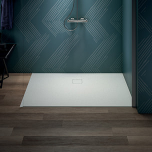 Receveur de douche antidérapant Ultra Flat Evo recoupable avec bonde longueur 140 x 90