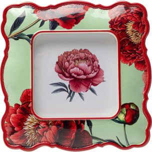 Cadre photo pivoines 17x17cm vert Kare Design
