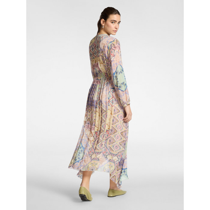 Elena Mirò - Vestido largo estampado - Violeta