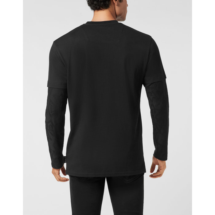 PHILIPP PLEIN T-shirt girocollo a maniche lunghe CREST
