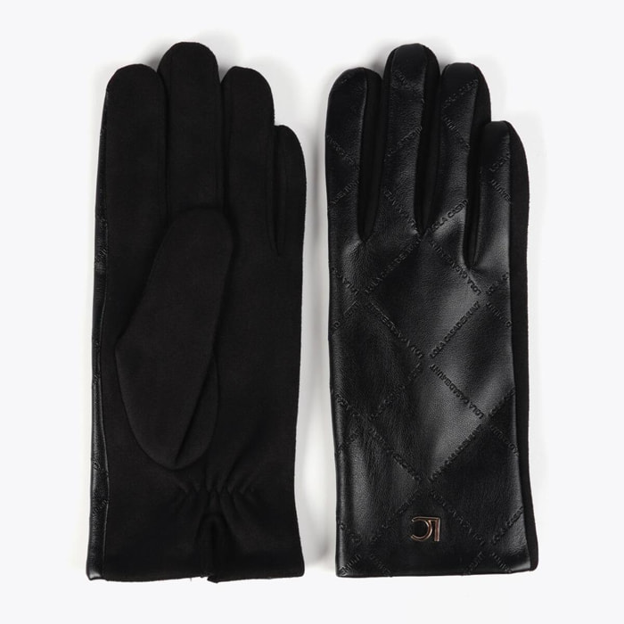 Guanti con Logo a Reticolo