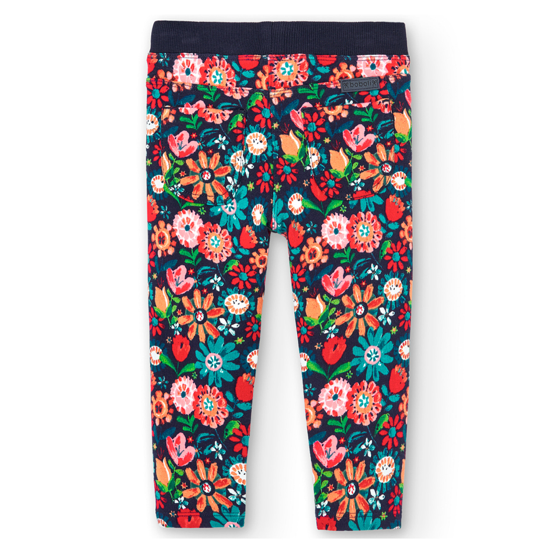 Pantalón felpa flores de bebé niña