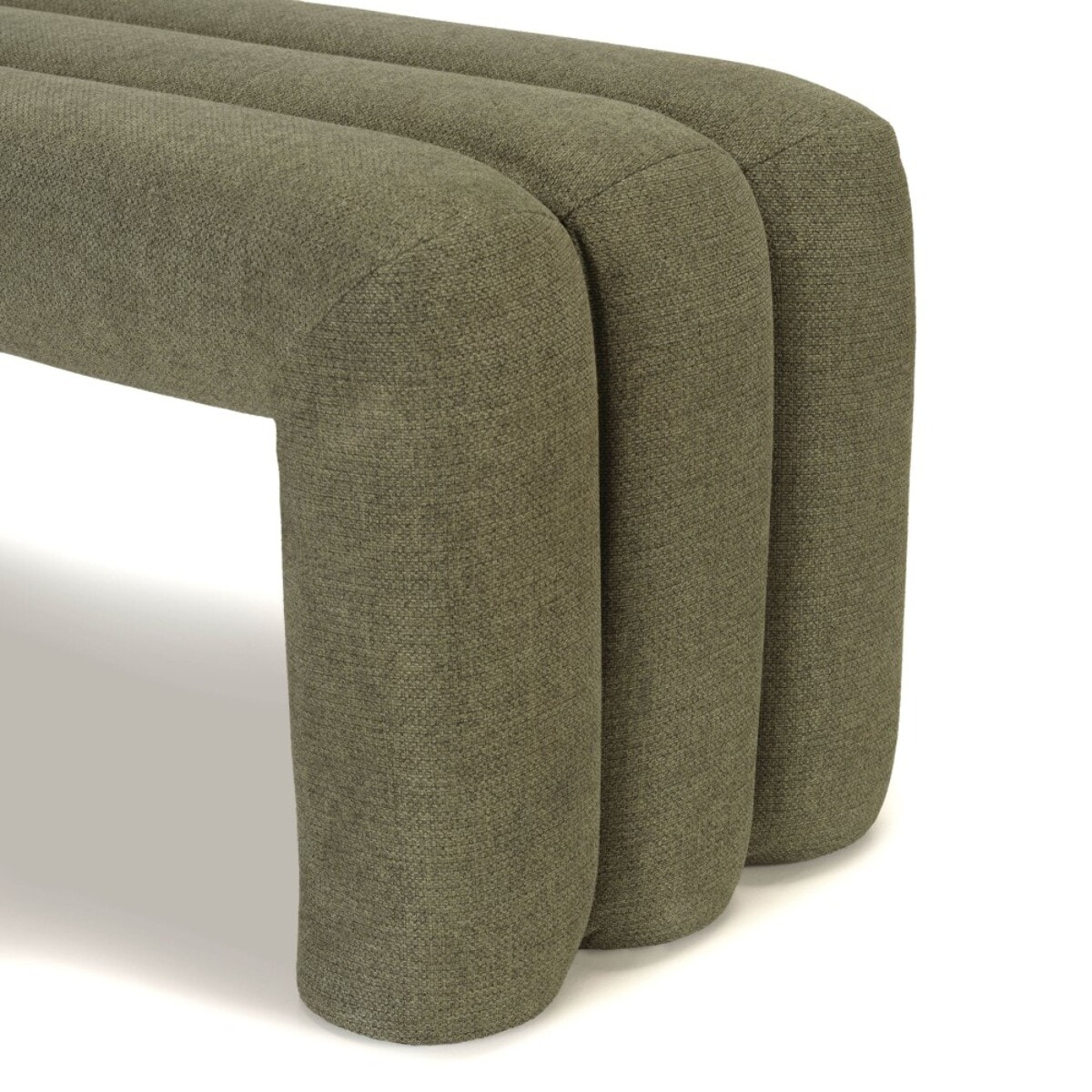 AGATHE - Banc en tissu vert L100cm