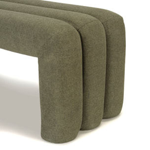 AGATHE - Banc en tissu vert L100cm