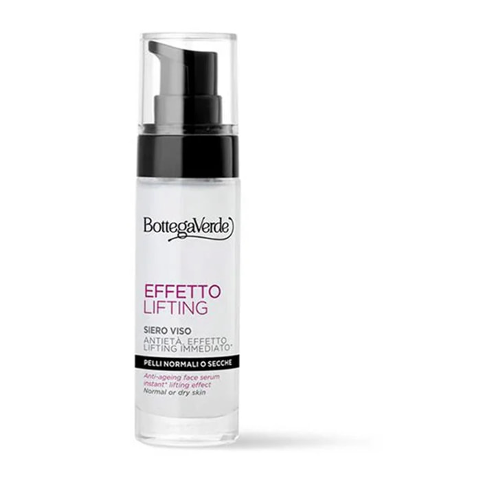 Effetto Lifting - Siero viso antietà, effetto lifting immediato*, con acido Ialuronico ed estratto di Fior di Loto -  pelli normali o secche