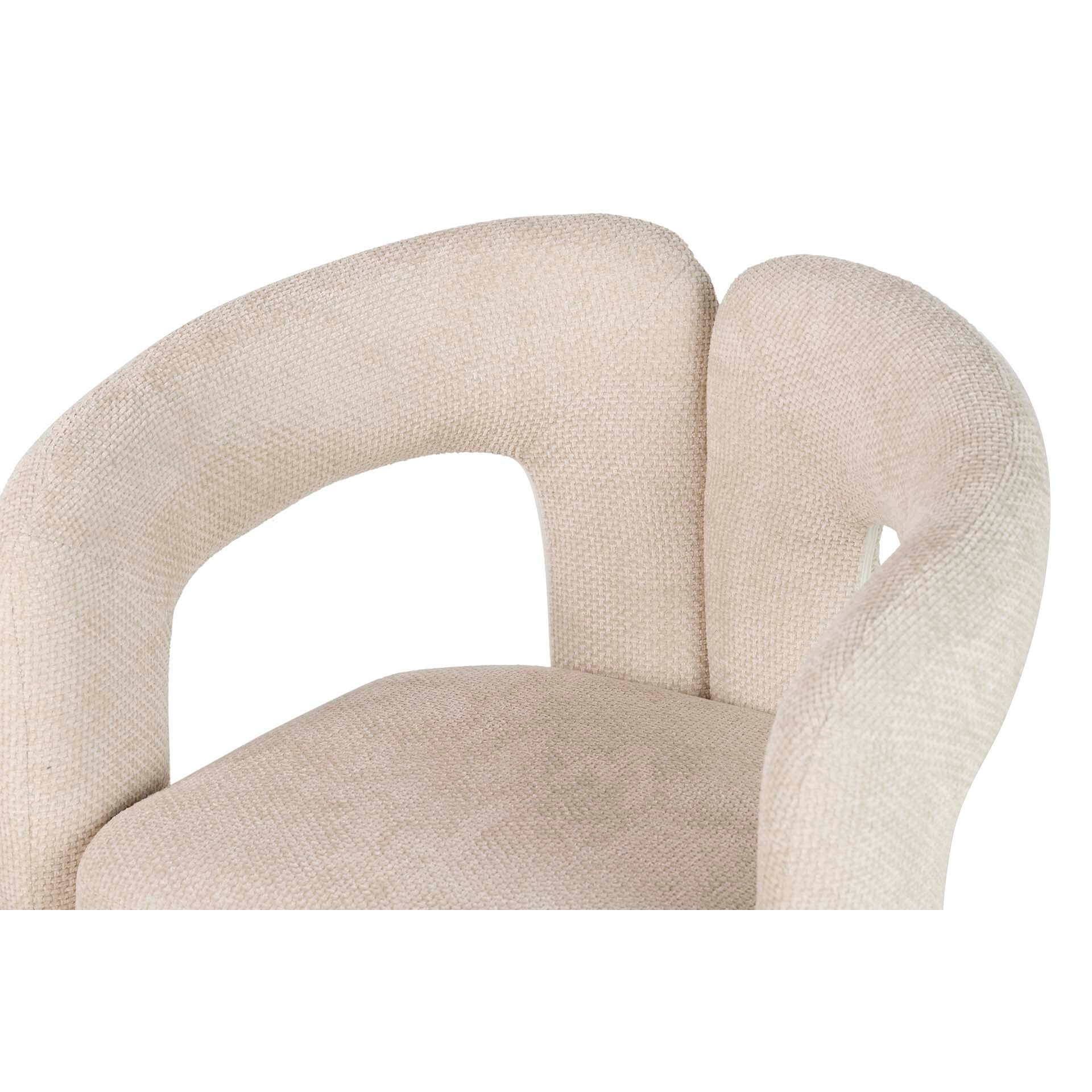Silla Chenilla Beige Nova 66x61x76 Cm