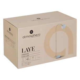 Lampadaire arc "Laye" marbre doré H150cm