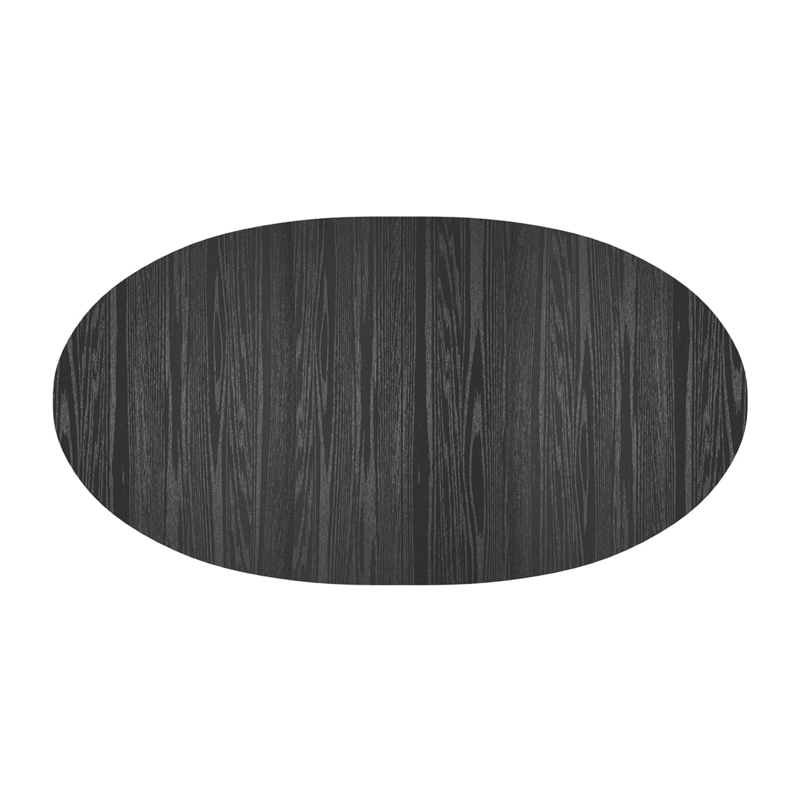 Table ovale 6/8 personnes extensible en bois noir 170/200 cm - Eddy