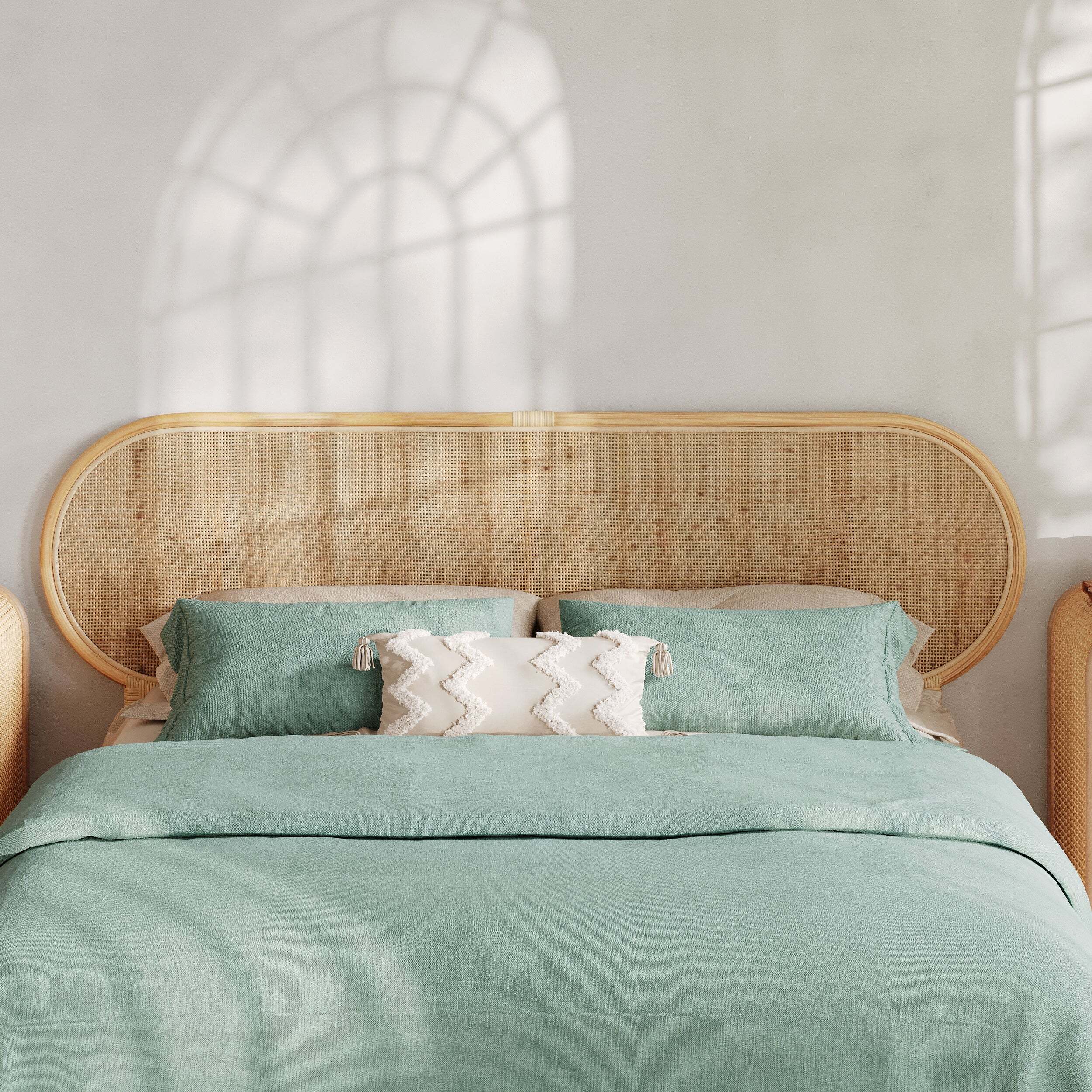 Tête de lit en rotin naturel 160 cm - Navahino