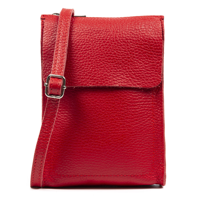 Albaretto Borsa a tracolla da donna in pelle autentica finitura Dollaro