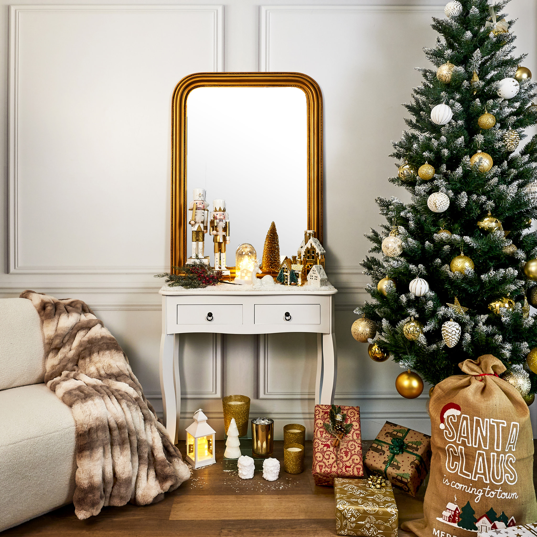 Miroir Deco Moulure Doree