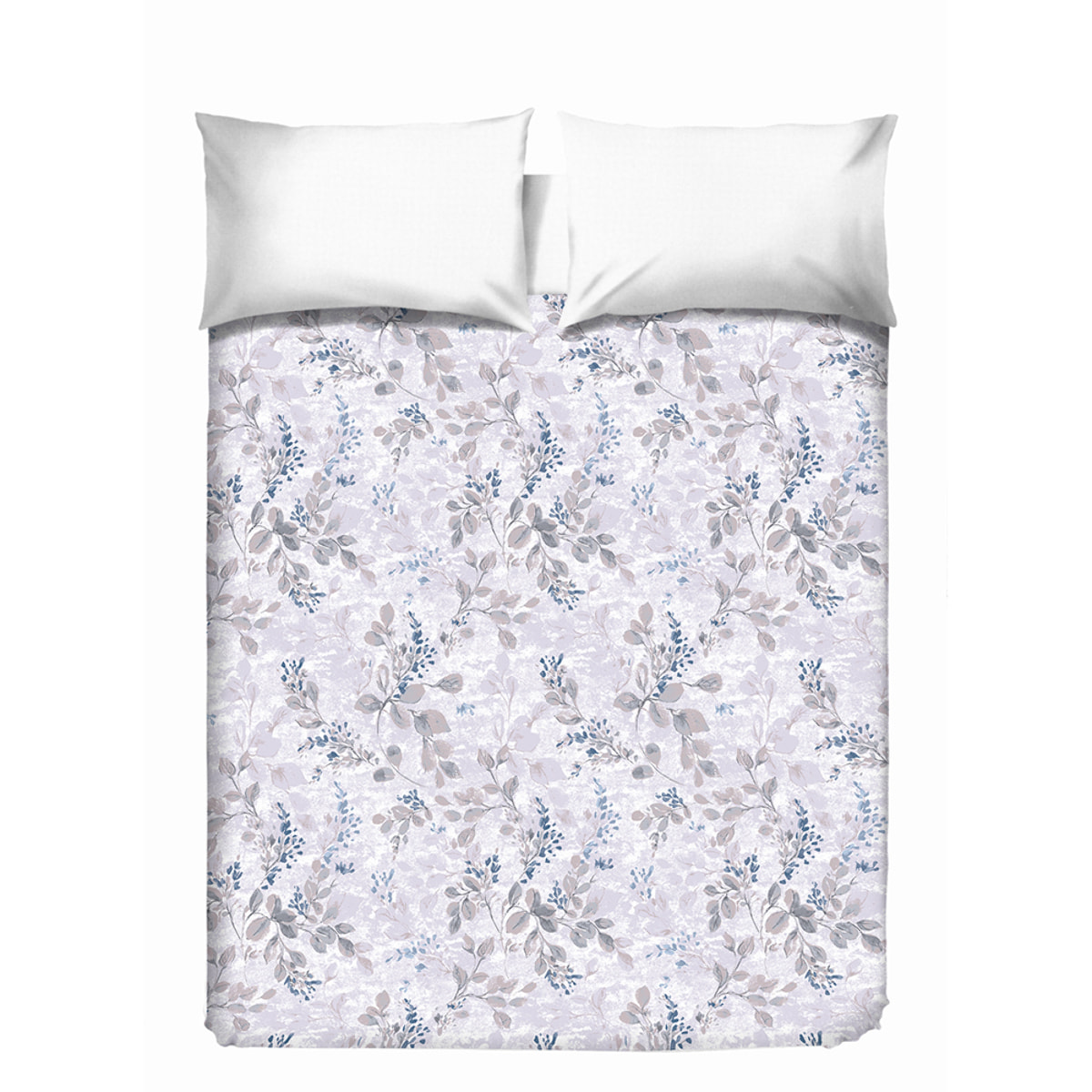 Copriletto di cotone Vittoria ottanio