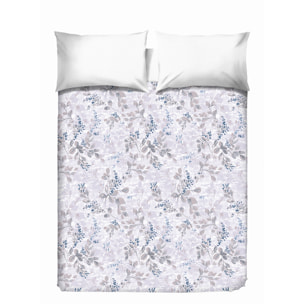 Copriletto di cotone Vittoria ottanio