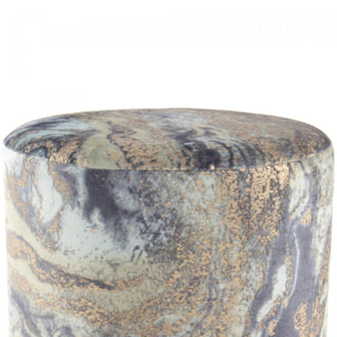 Tabouret semi artisanal motif floral SAGI