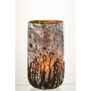 J-Line Vase/Chandelier Petra Verre Marron/Blanc Small