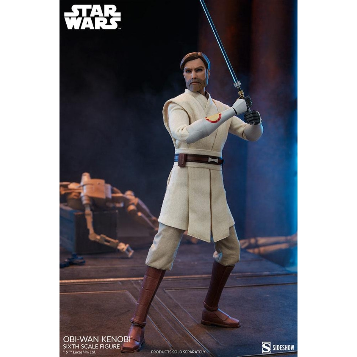 Star Wars The Clone Wars Action Figura 1/6 Obi-wan Kenobi 30 Cm Sideshow Collectibles