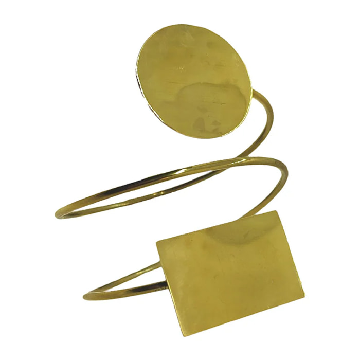 Brazalete Duplo en dorado latón