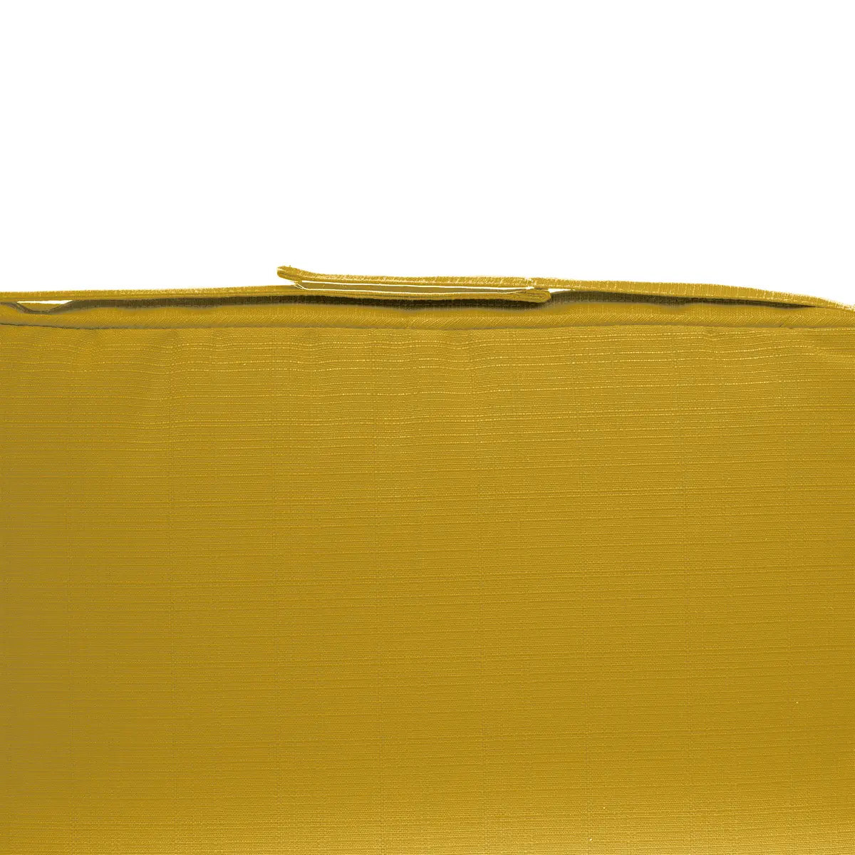 Galette de chaise à scratch "Korai" jaune moutarde 40x40x4cm en polyester