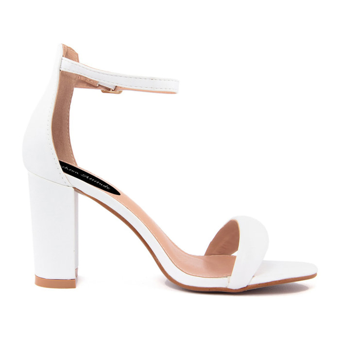 Sandali con tacco Donna colore Bianco