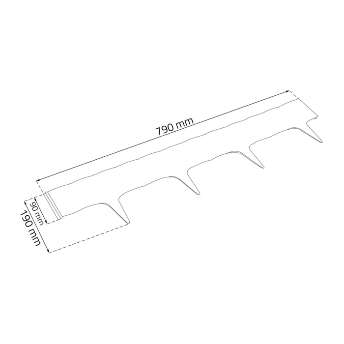 Frontera de cesped "ibwi" para jardin de plastico 390 x 390 x 18,65 cm en color terracota