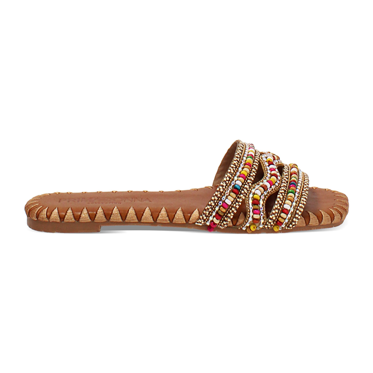 Sandali bassi donna cognac