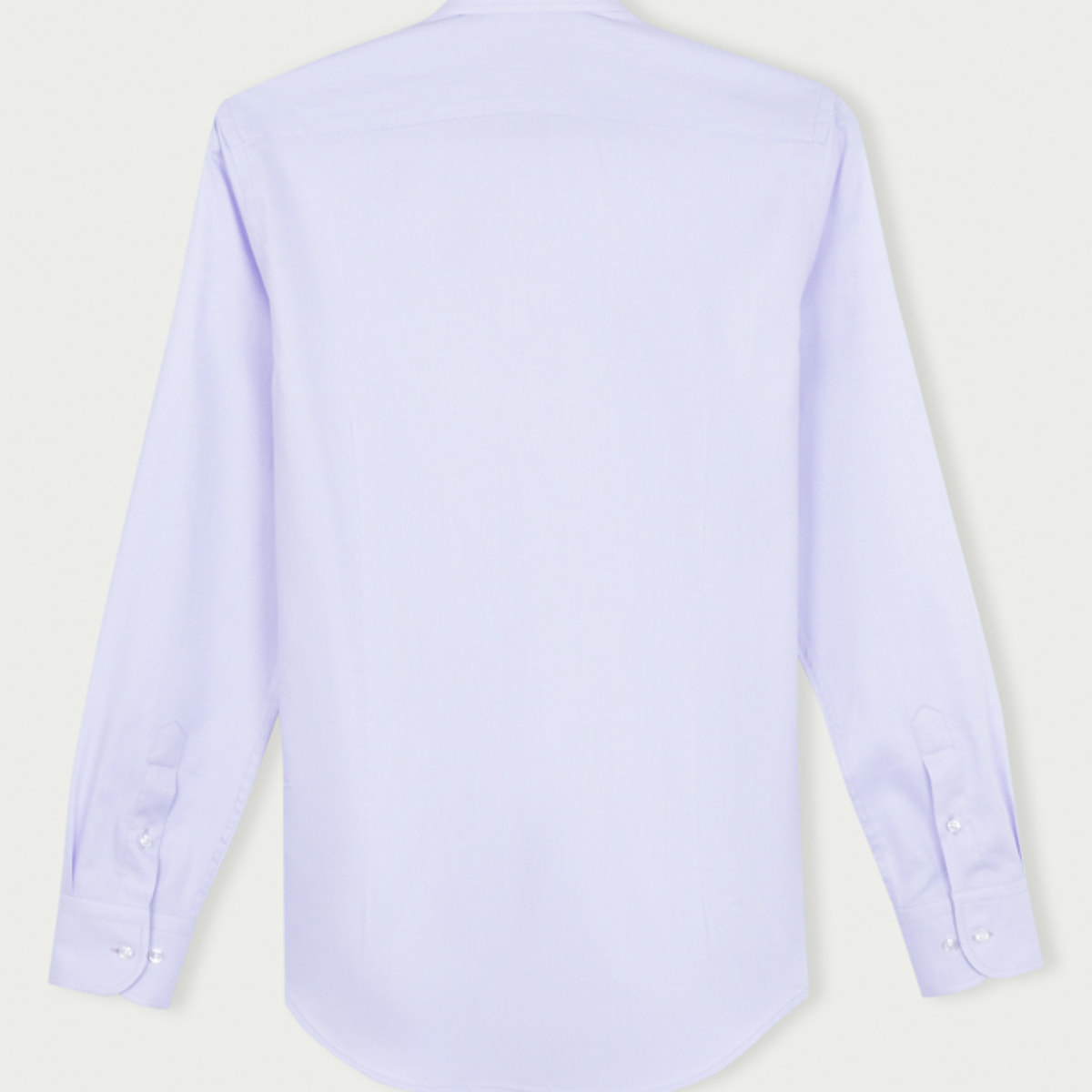 Camicia Uomo 1 Bottone Francese Slim Cotone Unito Lilla