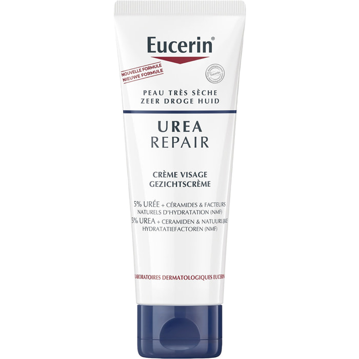 Urearepair - Crème Visage Hydratante 5% d'Urée - Peaux Sèches à Très Sèches 50 ml