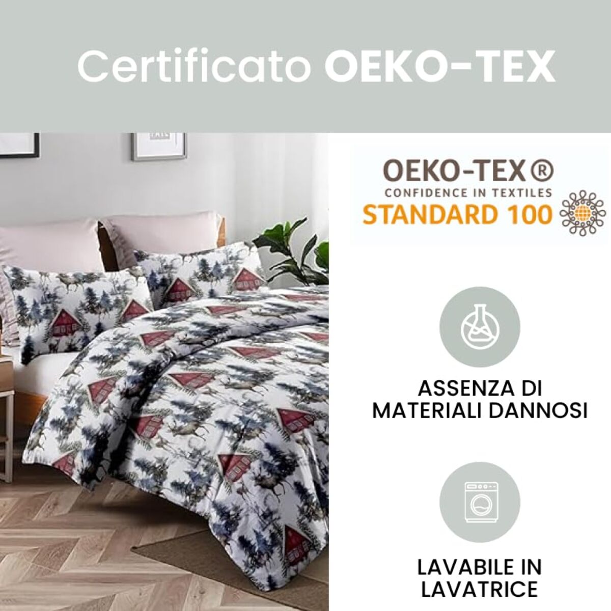 Intrecci – Set sacco piumino e federe in cotone Singolo