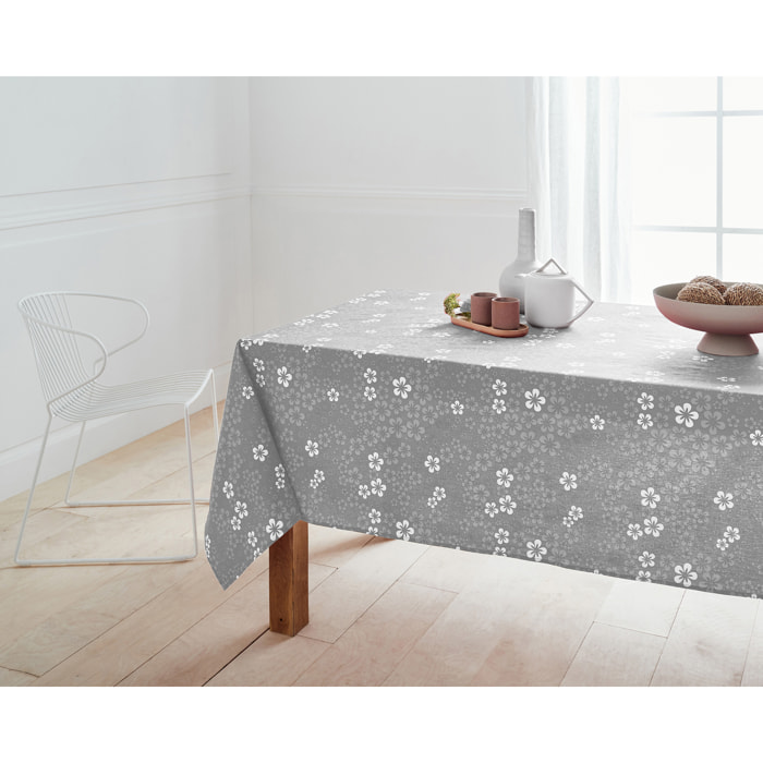 Nappe coton enduit LOLIPOP gris