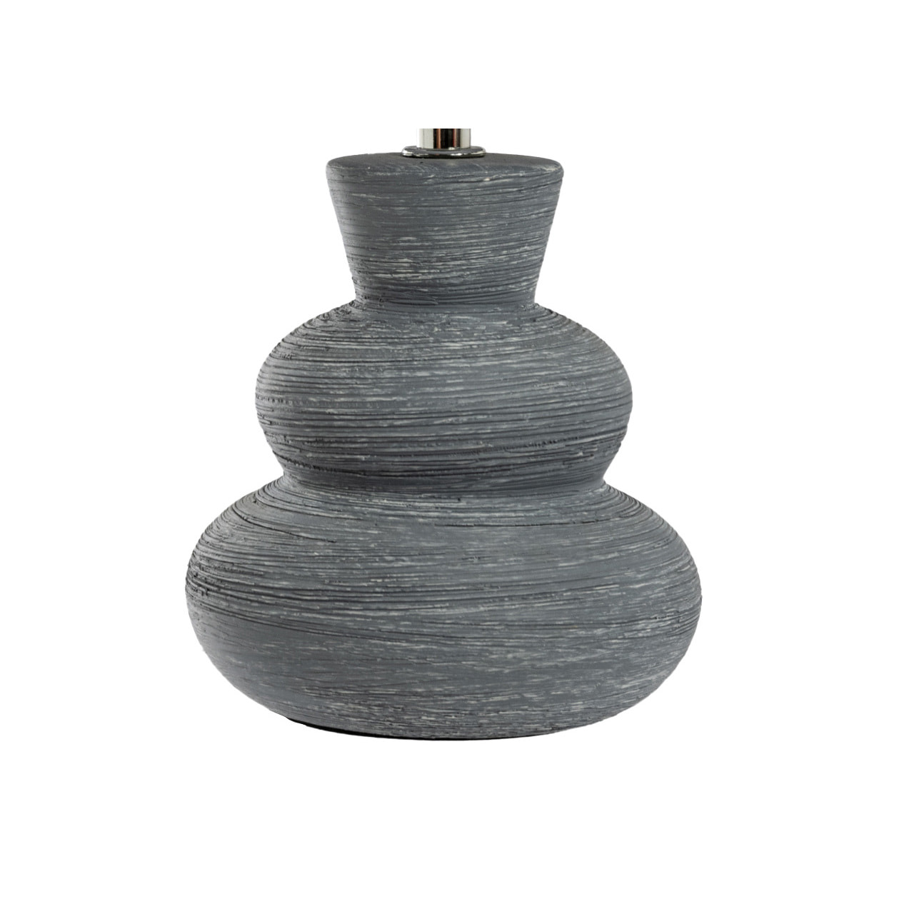 Lampada Da Tavolo Comodino Ricaricabile Accensione On/Off Modello Paro Grigio