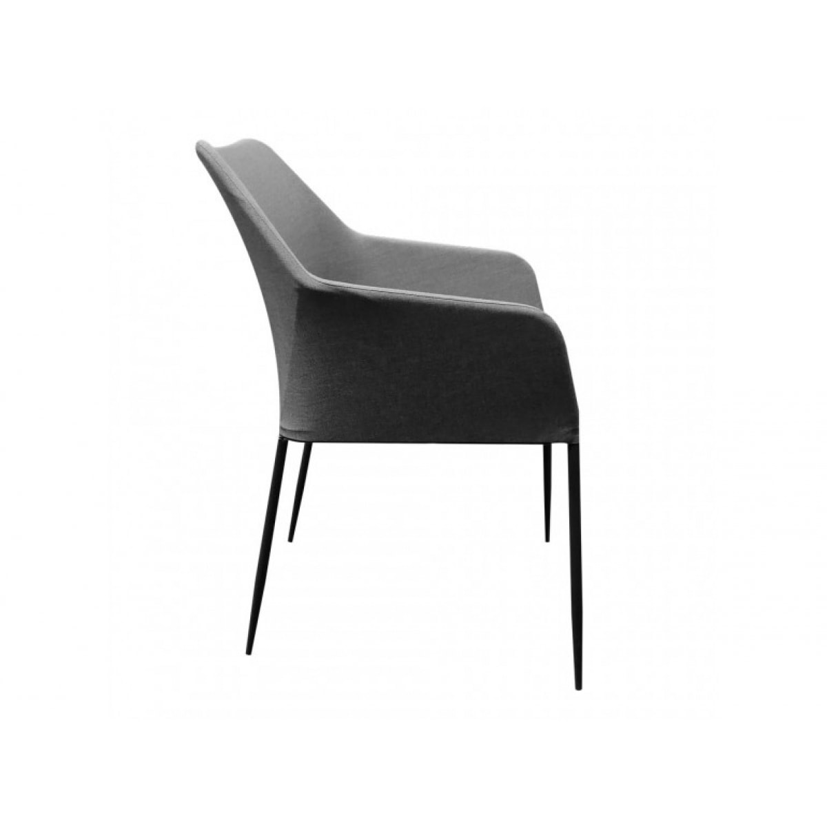 Chaise de jardin grande assise en métal brossé - TAHITI