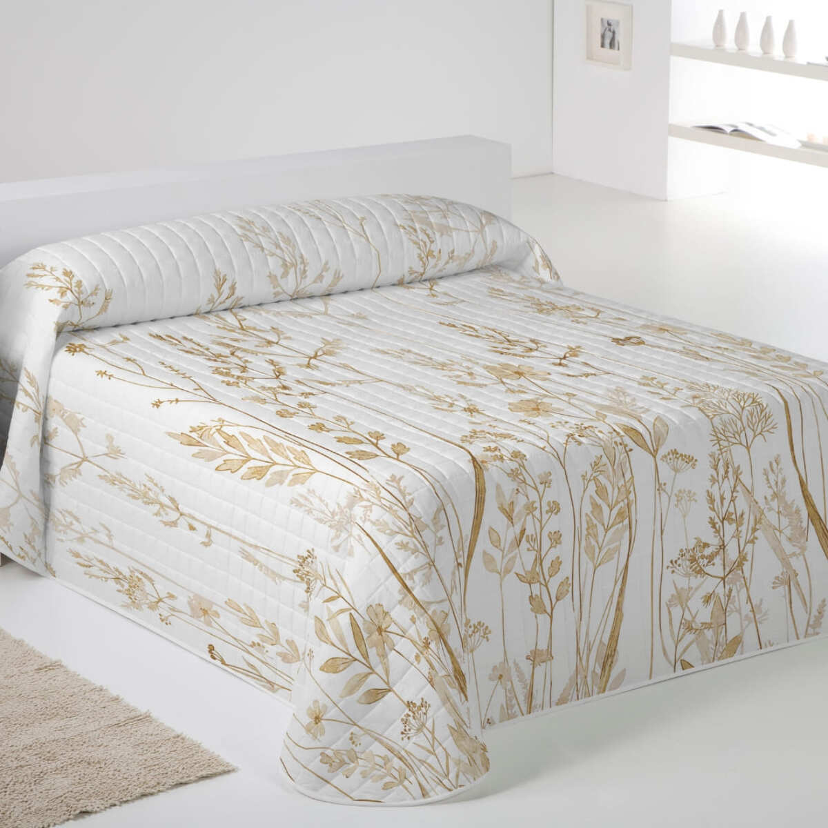 Colcha Bouti Estampada - Reversible - 100% Poliéster - Microfibra - 70 gr/m² - Moved Grass
