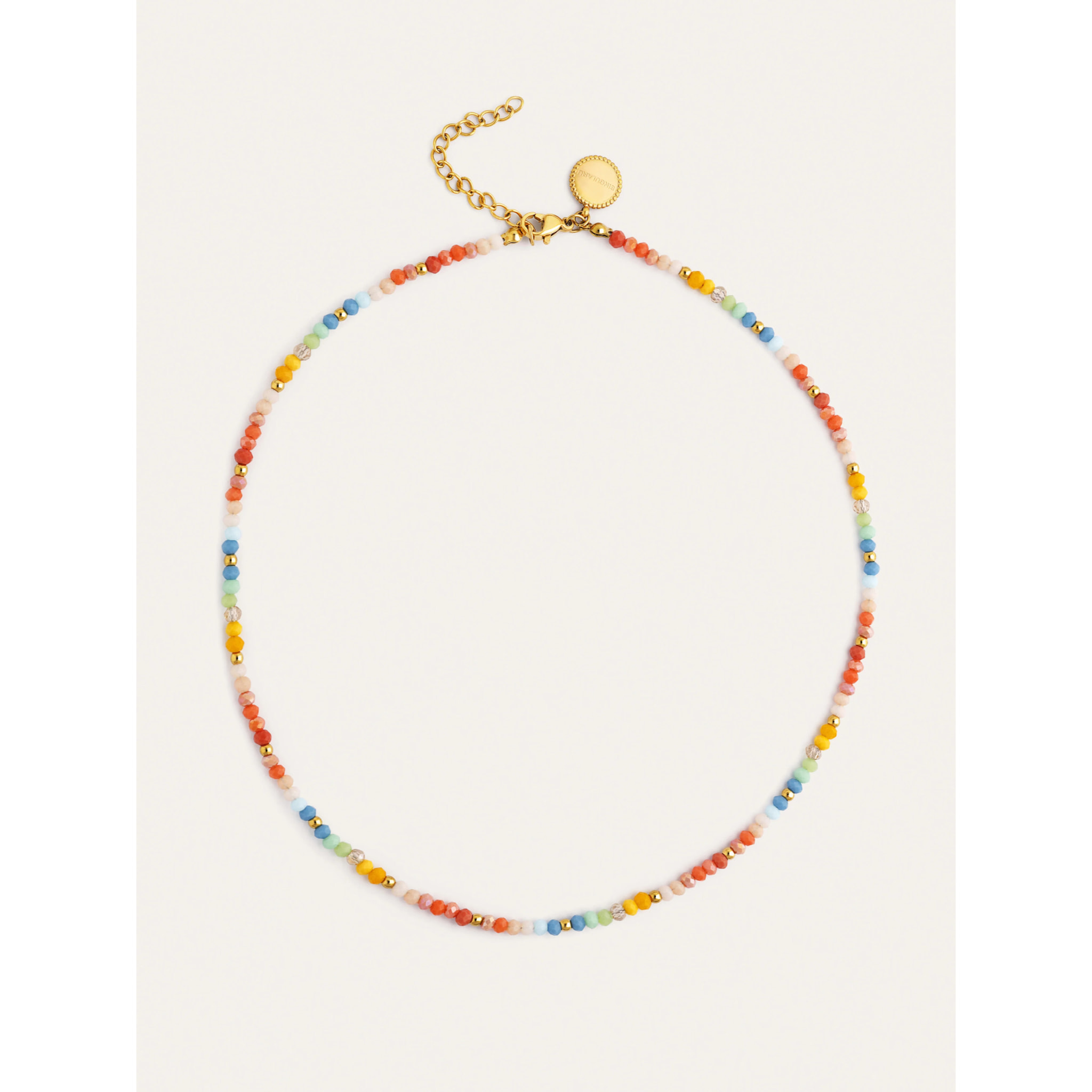Collana Crystals Pastel Acciao Placcato Oro