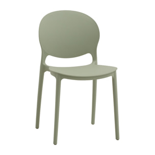 Set di 2 sedie SANTA CRUZ in polipropilene beige, impilabili