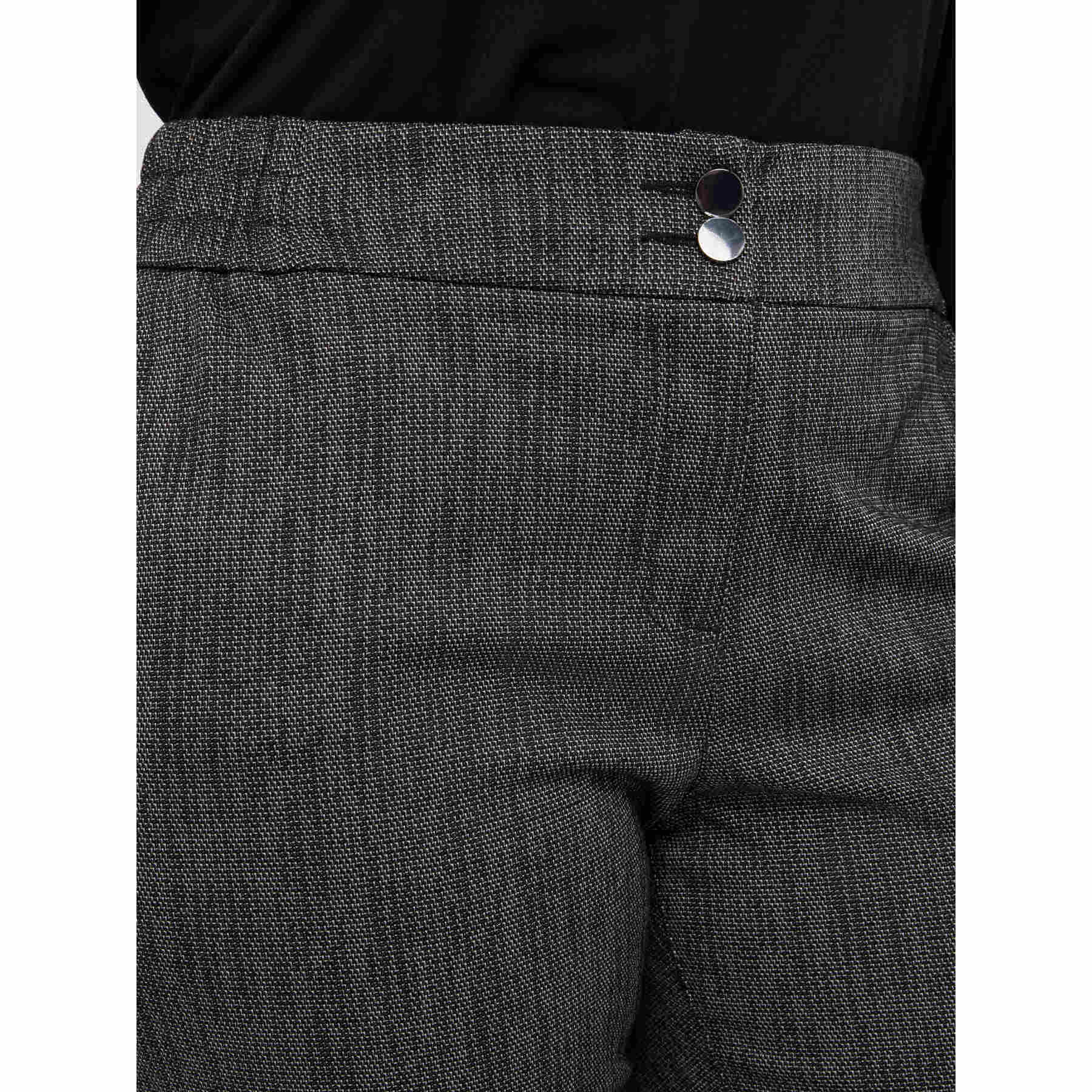 Fiorella Rubino - Pantalones Carrot en Punto Milano - Gris