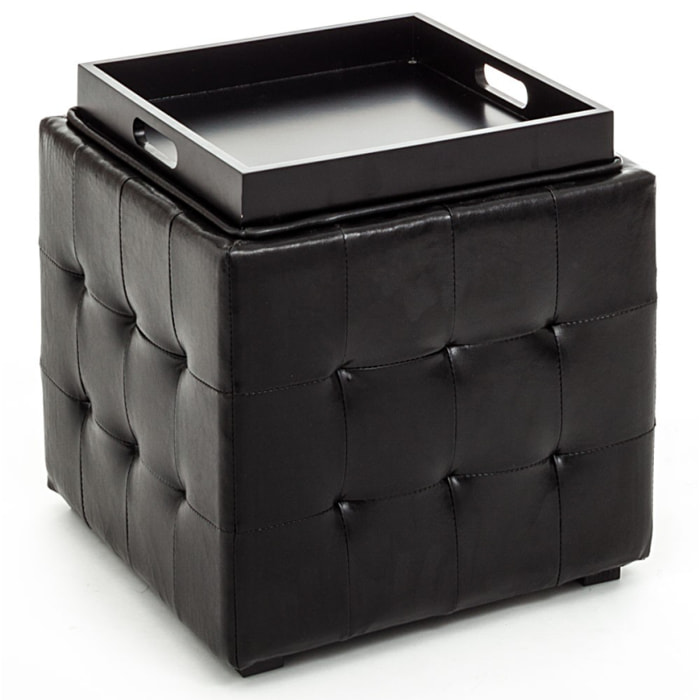 Oresteluchetta pouf poggiapiedi LOWELL BLACK Nero