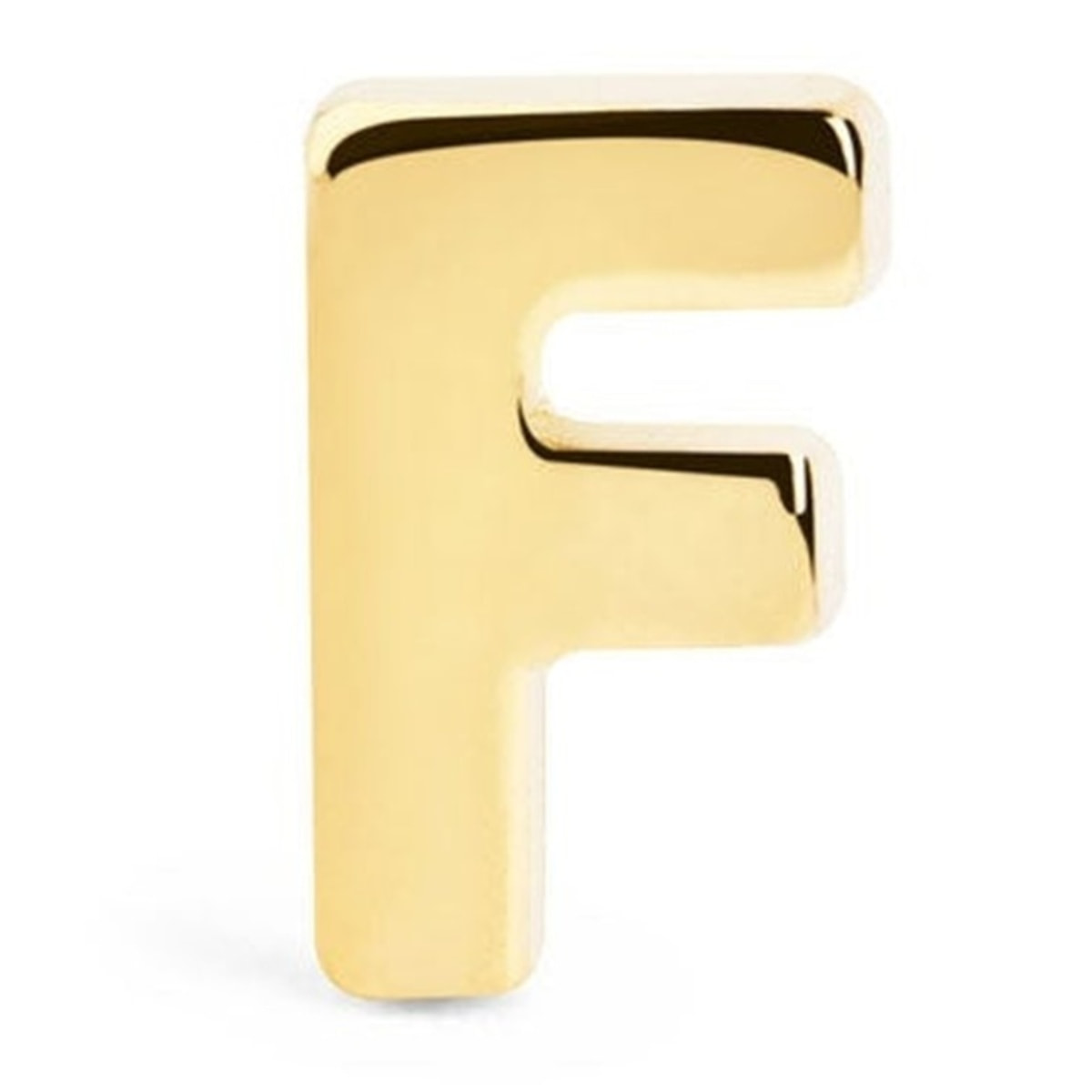 Orecchino Singolo Letter Argento Placcato Oro