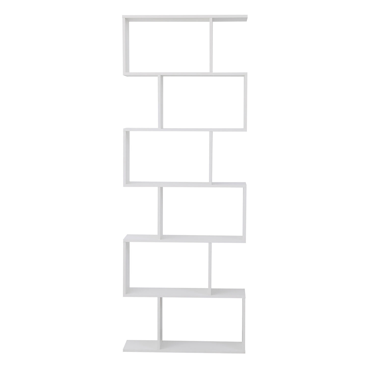 Bibliothèque 6 étagères blanche VIRGINIA