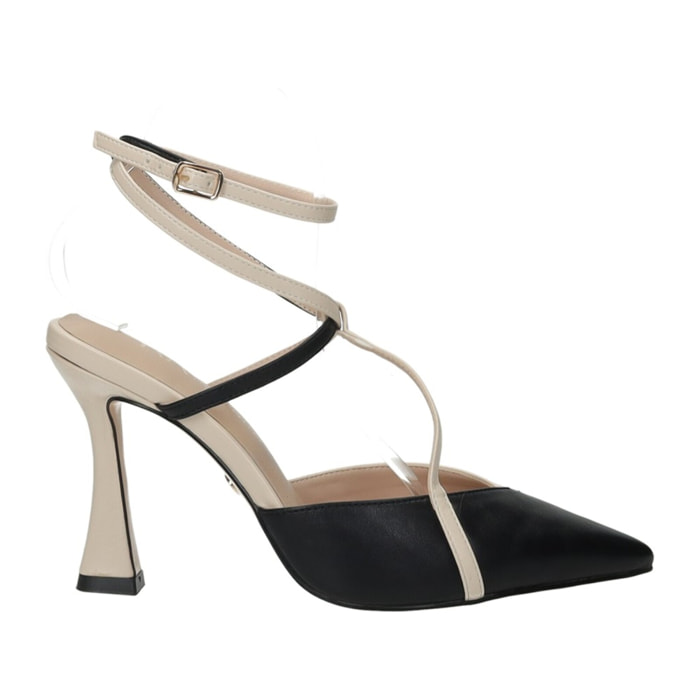 Décolleté sling back Donna Tata Italia Nero
