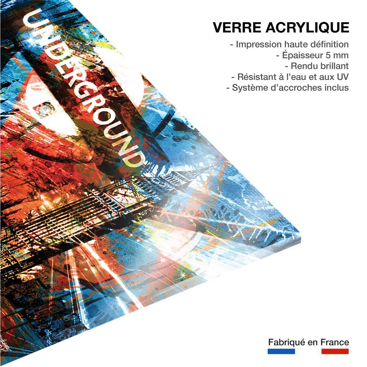 Tableau Affiche illustration graffiti london Tableau plexiglas