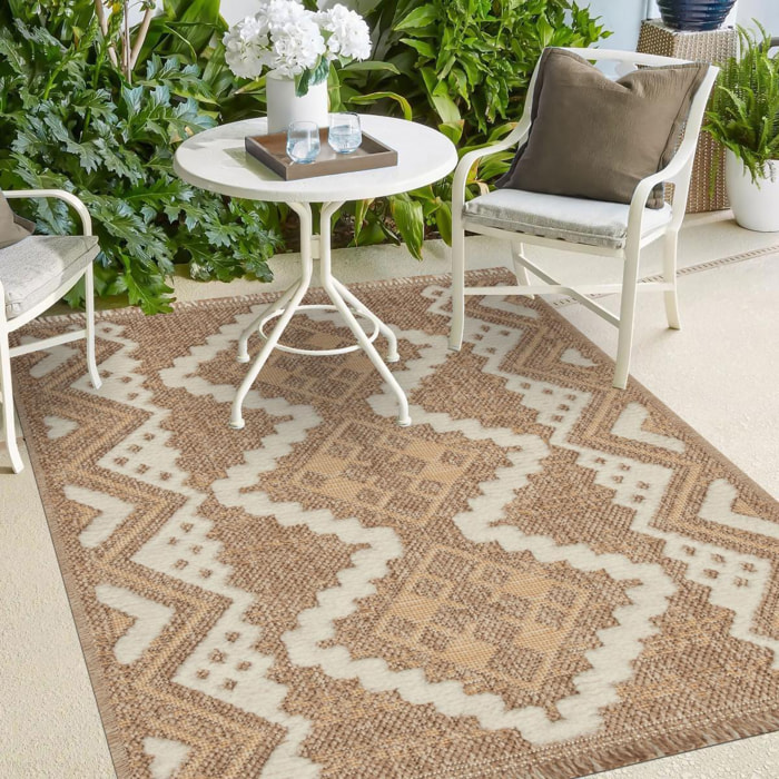 Tapis extérieur tissé kilim rectangle BUTA