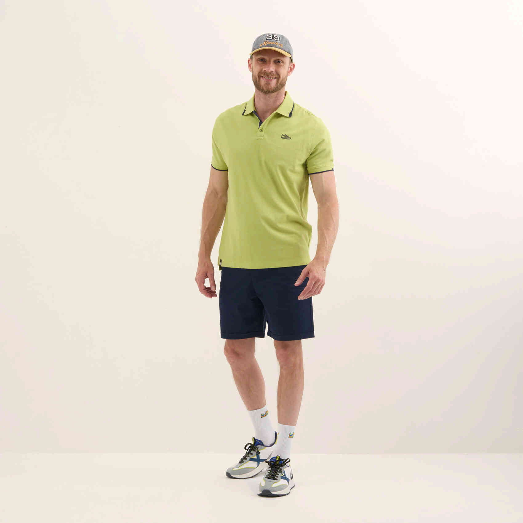 Polo de Manga Corta Piqué Algodón Orgánico Detalles Contraste LIFESTYLE POLO SLAM LIME