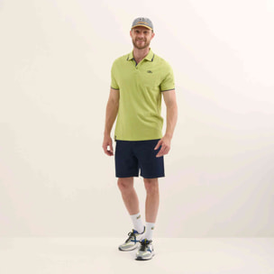 Polo de Manga Corta Piqué Algodón Orgánico Detalles Contraste LIFESTYLE POLO SLAM LIME