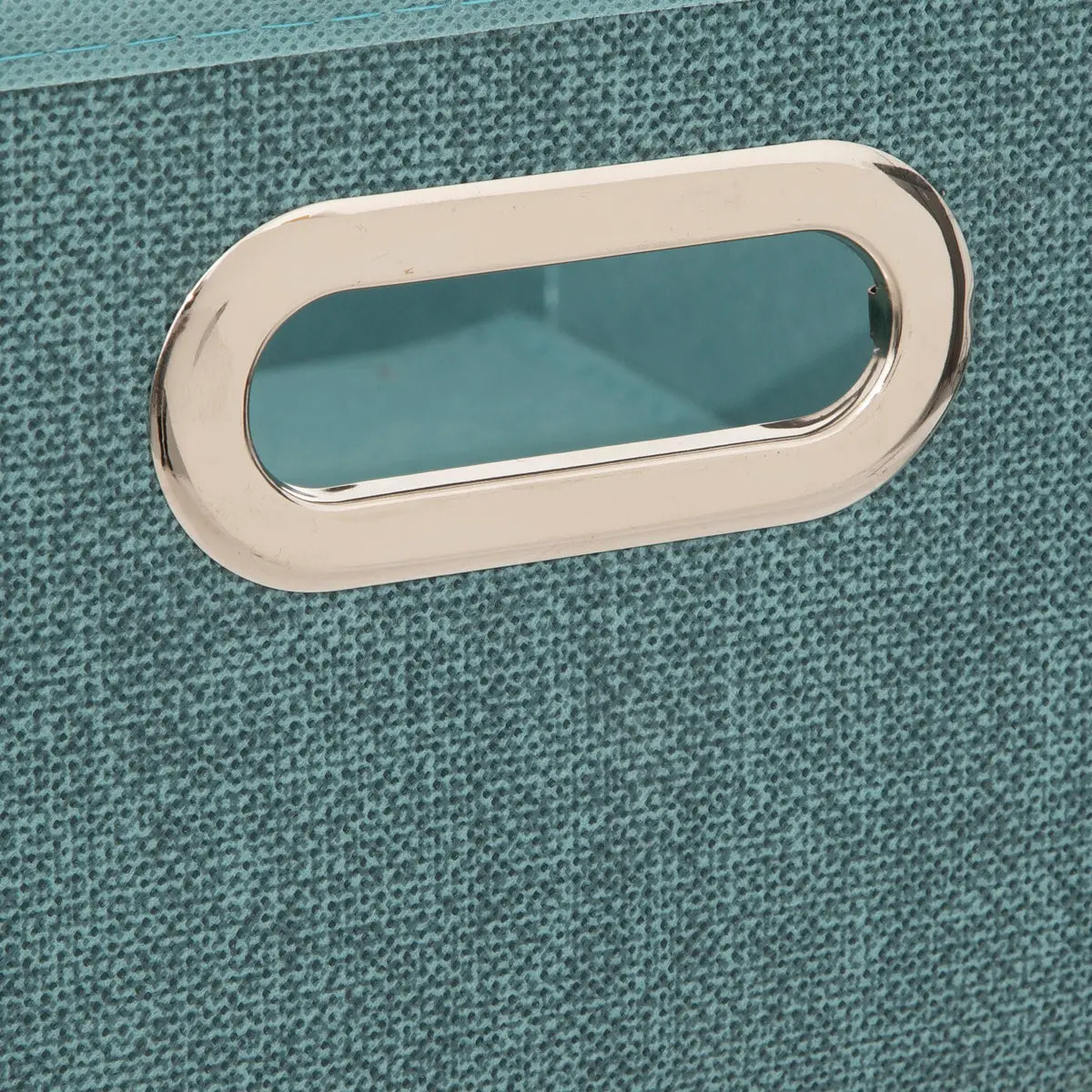 Panier velours 31x15cm "Mix N' Modul" bleu pétrole chiné