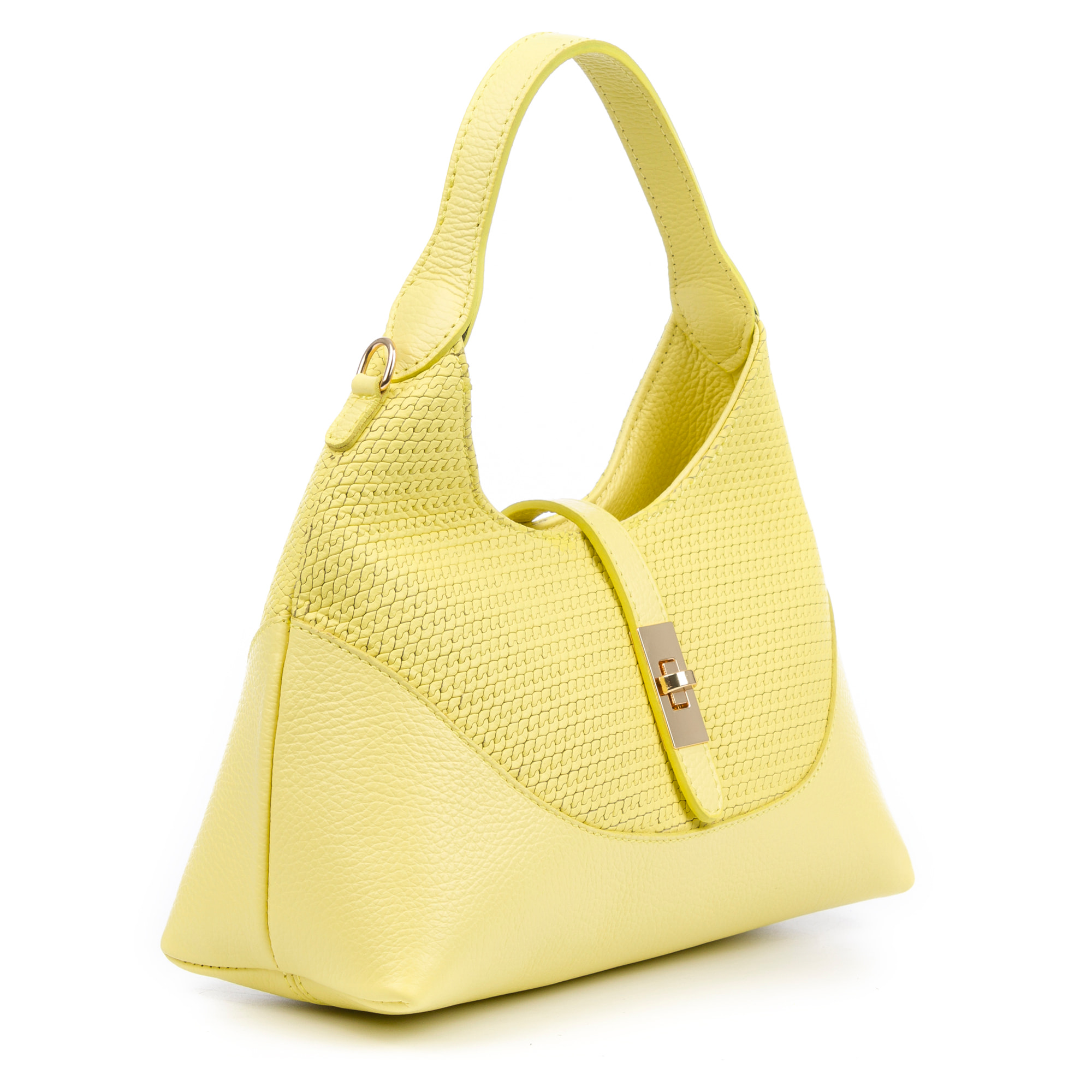 Belgioioso Borsa a spalla donna. Pelle autentica finitura Dollaro stampato