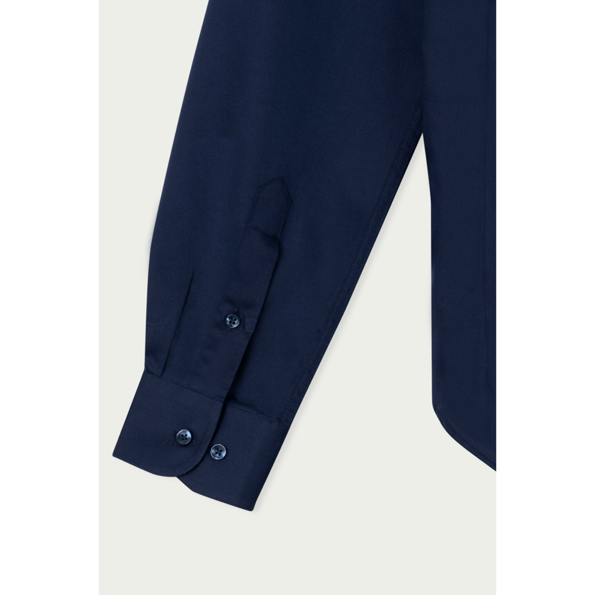 Camicia Uomo 1 Bottone Italiano Slim Satin Unito Blu