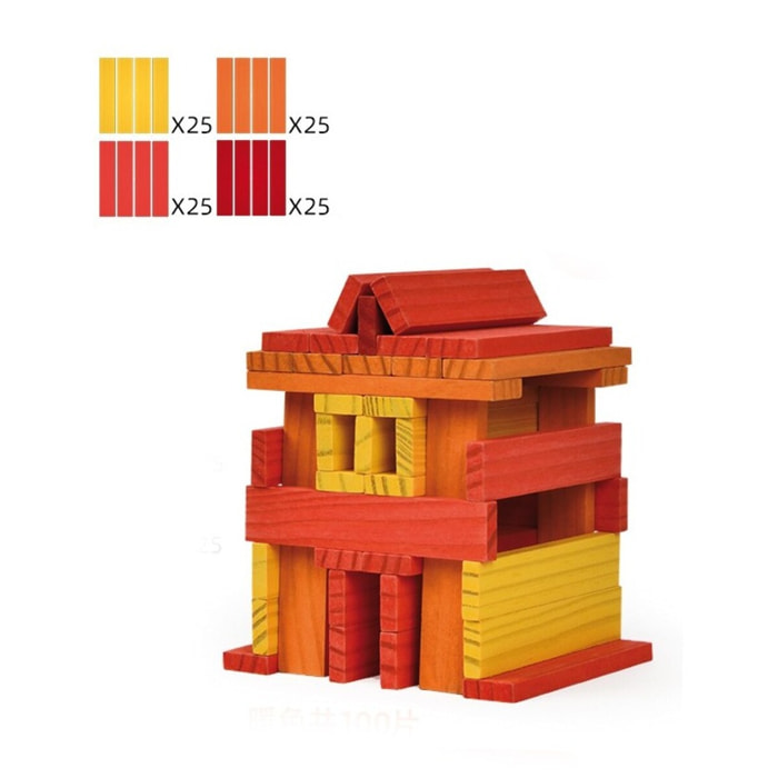 CITY BLOCKS -WARM COLOR - CONSTRUCCIONES DE MADERA